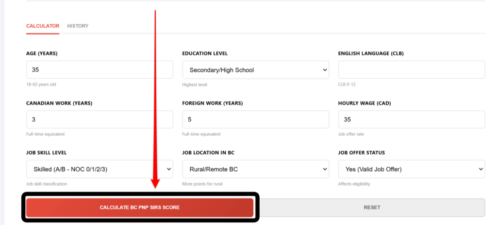 BC PNP Calculator Hit Calculate (bc bnp calculator)