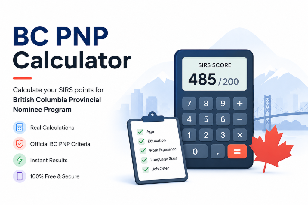 BC PNP Calculator bc pnp calculator
