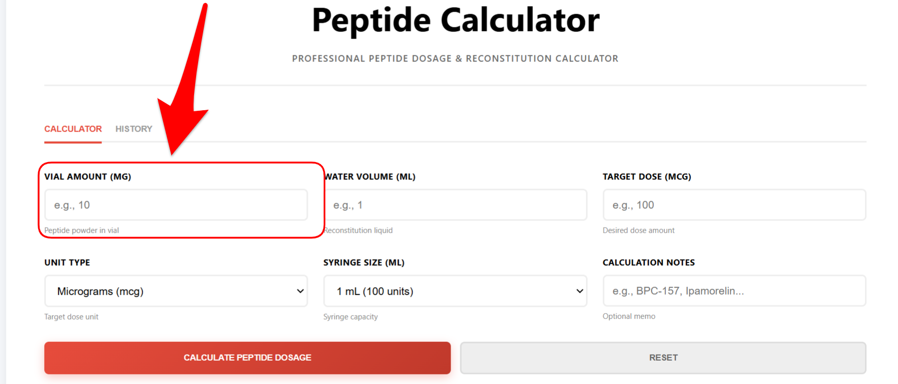 peptide calculator for bpc 157 Calculator: Reconstitution, Dosage & Syringe Units (Free) Peptide Calculator Math: Easily (and