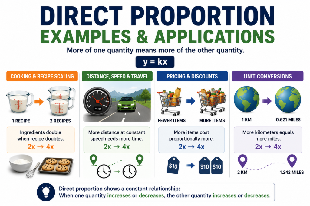 Direct Proportion vs Inverse Proportion direct proportion exmaple