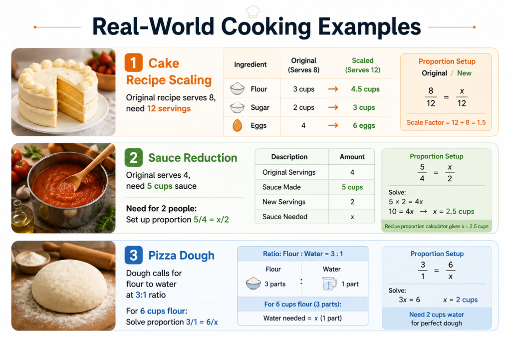 recipe proportion calculator example